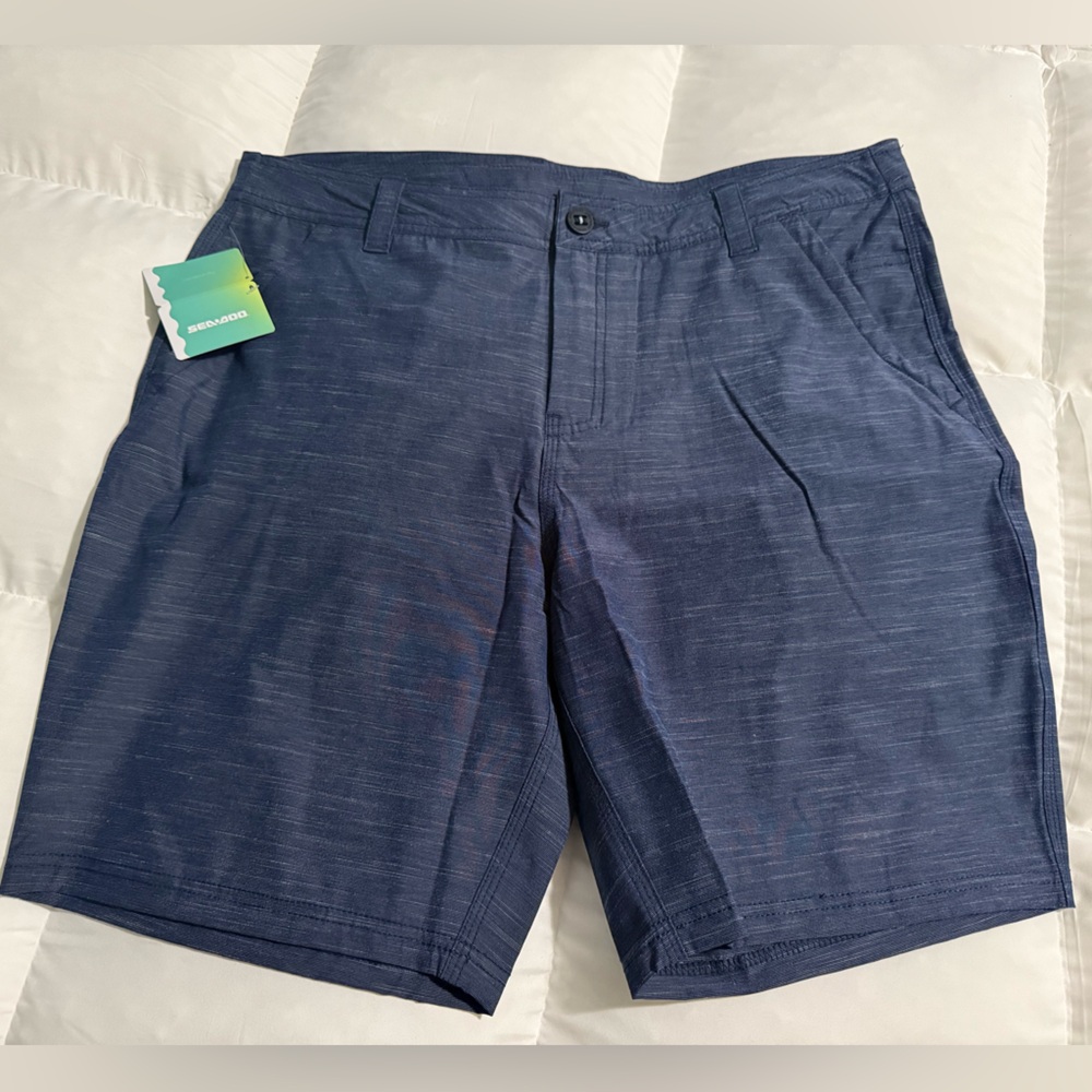 Navy Flat Front Men's Shorts